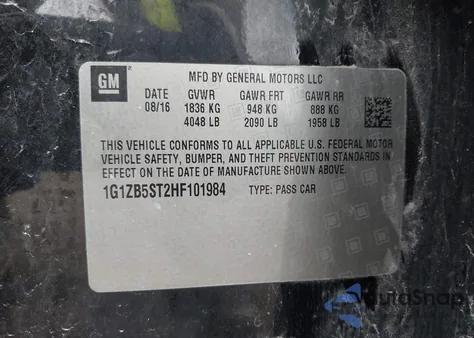 2017 Chevrolet Malibu Ls z USA, uszkodzony, nr VIN 1G1ZB5ST2HF101984